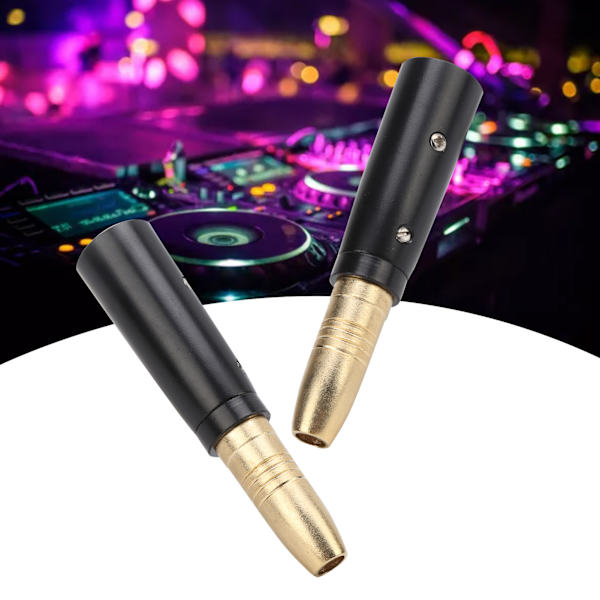2 kpl Audio-sovitin XLR-uros naaru - Mikrofonikaiutinmuunnin Kultapinnoitettu liitin