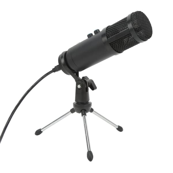 Kondensatormikrofon Integrert Lydopptakskort USB-mikrofon for Gaming og Direktestrømming