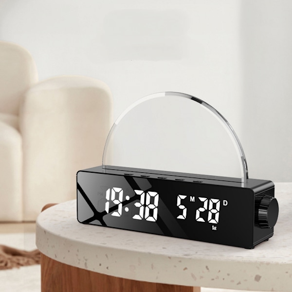 Solopgangs vækkeur, Wake Up Light Dawn Simulator, Sengetidslampe Multi Color Nattelys med USB-oplader, Søvnhjælp