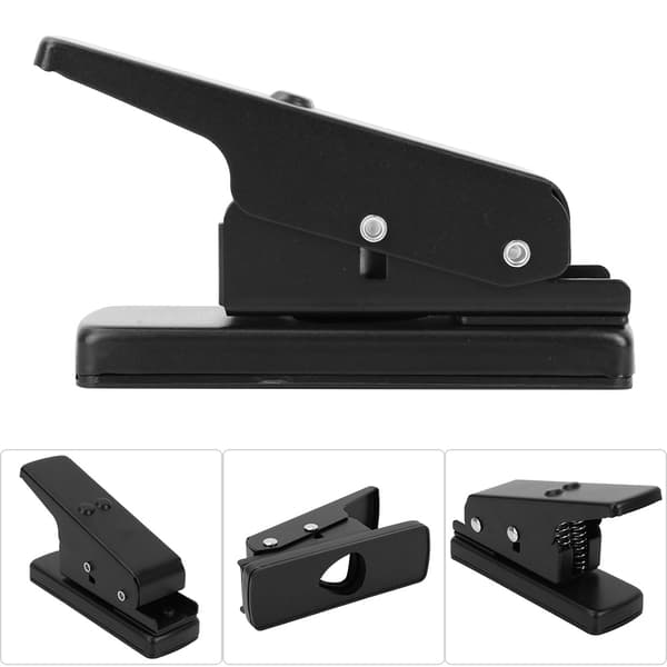 DIY Guitar Pick Punch Maker Cutter Tool Med 2 Guitar Pick Strips (Sort)