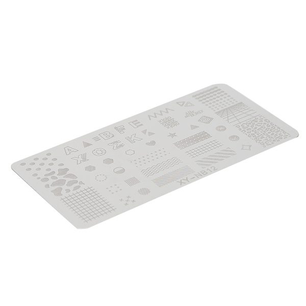 Negleplade til stempling, stencils, mønster, DIY, negletryk, stempling, skabelon, manicure-værktøj 09-12