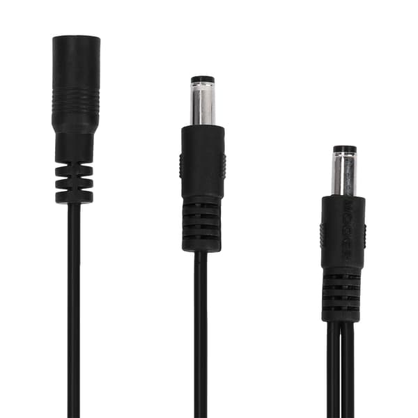 Holdbar guitar effektpedal strøm 1 til 5 splitter patch kabel tilbehør (lige)