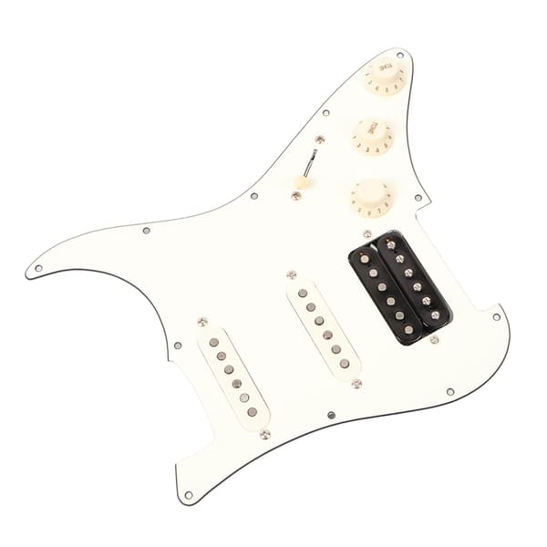 Elektrisk gitarr plektrumskydd vit laddad gitarr plektrumskydd skrap platta för övning prestanda SSH20
