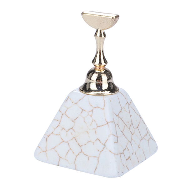 Magnetisk negletip øvelsesstand base legering holder neglekunst display stand manicure værktøj (Beige)