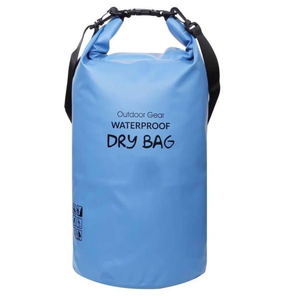 Blå 30L kapasitet Klatring Utendørs Vanntett Bøtte Bag Strand Bag Svømme Bag Dykking Materiale Strand Bag Klatring Bag Tørr bag