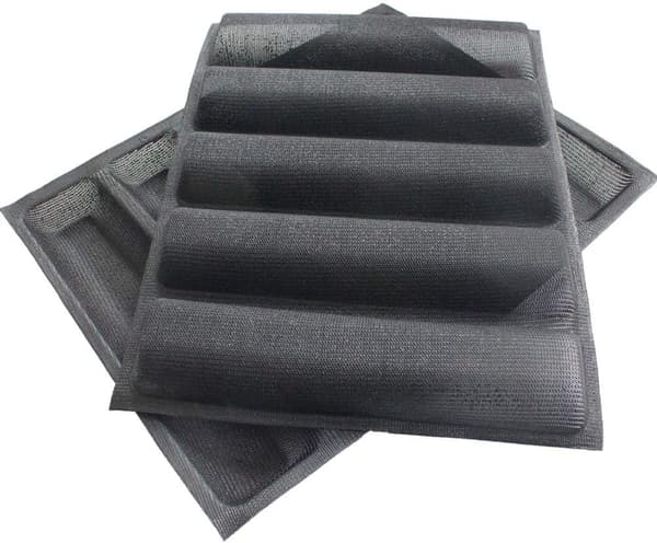 Silikone Perforerede Bageforme Sandwichform Fransk Baguette Brødform Madmåtte 5 Brød Non-Stick Bageforinger