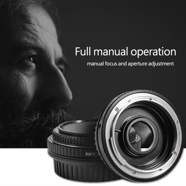 K&F Concept 1 stk. holdbar adapterring til Canon FD-objektiv til Canon EOS-montering DSLR-kamerahus