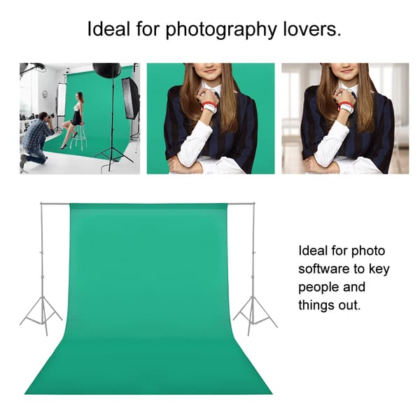 1,8*2,8m/5,9*9,2ft Fotografi Chromakey Baggrund Studio Bomuld Stand Baggrund Grøn