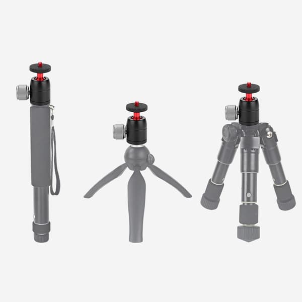 Aluminiumslegering 360° svingbar mini kulehode 1/4\" skruefeste for DSLR-kamerastativ