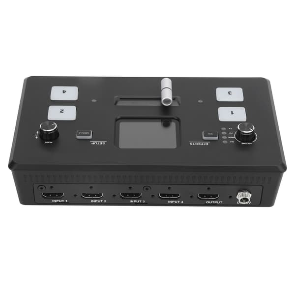 FEELWOELD Multi Camera Video Mixer 2in Display Video Switcher / 100‑240V