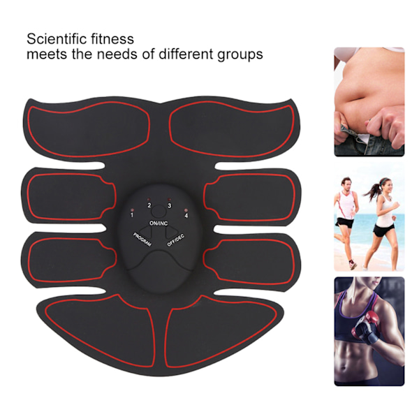 EMS Intelligent Training Patch (1 Abdomen   1 Main) (Svart   Rød)