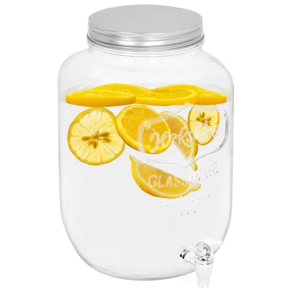 Glasbeholder med taphane 8,050 ml glas