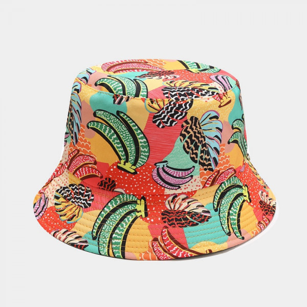 AVEKI packbar vändbar färgglad printed solhatt Fisherman Bucket, många mönster