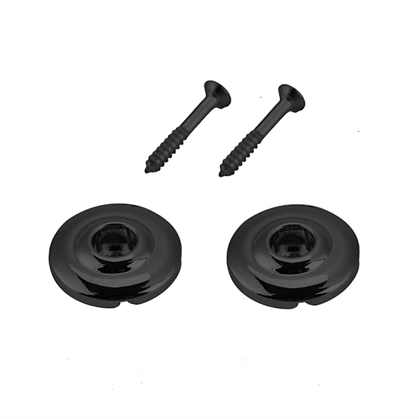 2PCS String Tree Retainer med skruv Elektrisk bas delar tillbehör (svart)