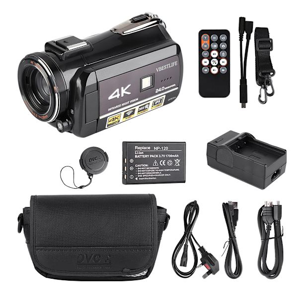 VBESTLIFE AC3-IPS WIFI 13MP 3,1\" pekskärm 30X zoom digital videokamera
