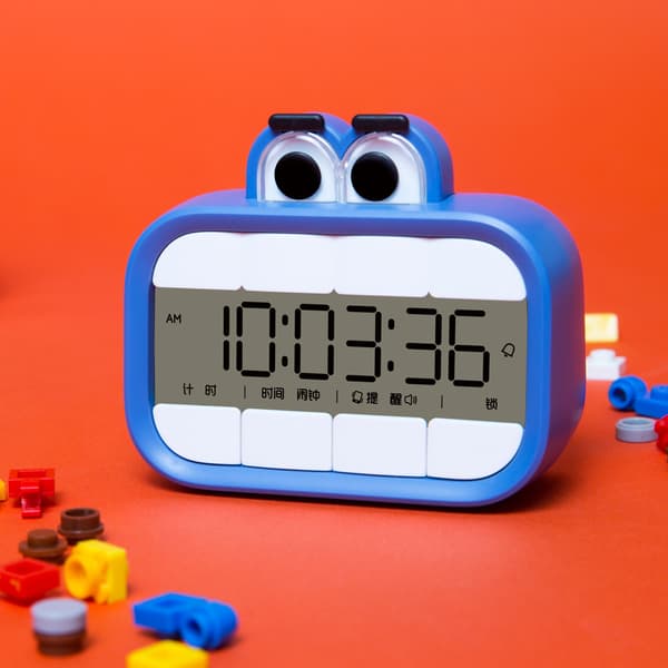 Ringande, vibrerande, ljudlös, magnetisk, härlig stor mun LED stor skärm kök matlagning hem undervisning timer. (Blå)