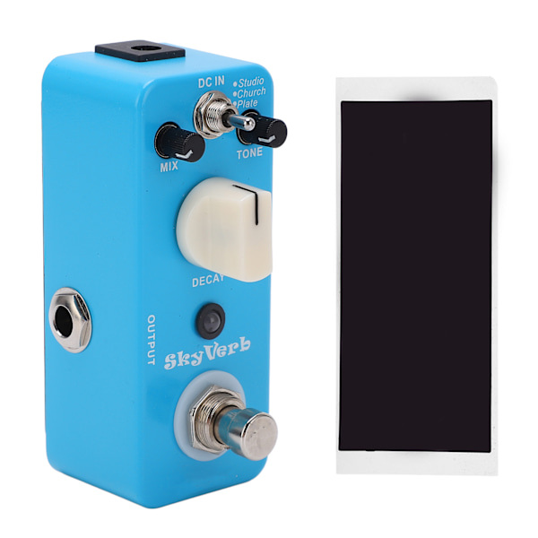 Gitarr Effekt Pedal Skyverb Digital 3 Reverb Typer True Bypass Instrument Tillbehör