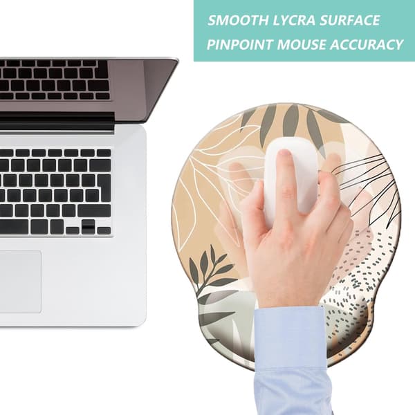 Musematte med håndleddstøtte, ergonomisk musematte med minnefoam håndleddstøtte, sklisikker gummi bunn spillmusematte for hjemmet