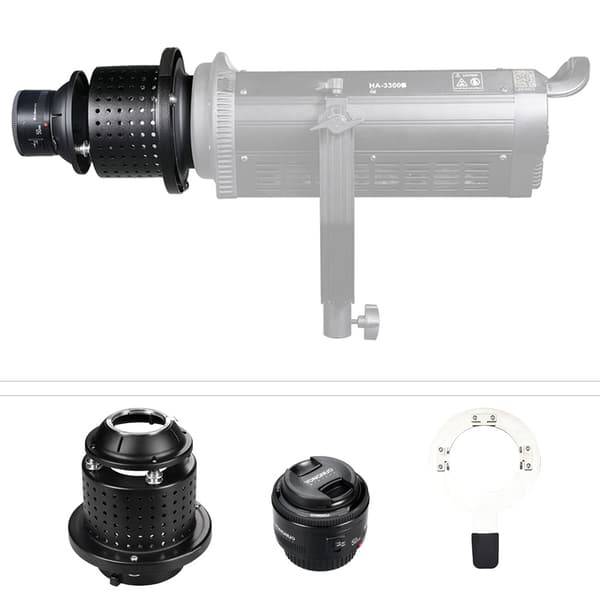 NiceFoto SN-29 Profesjonell Blitslys Snoot 50mm 1.8F Linse for Bowens Mount