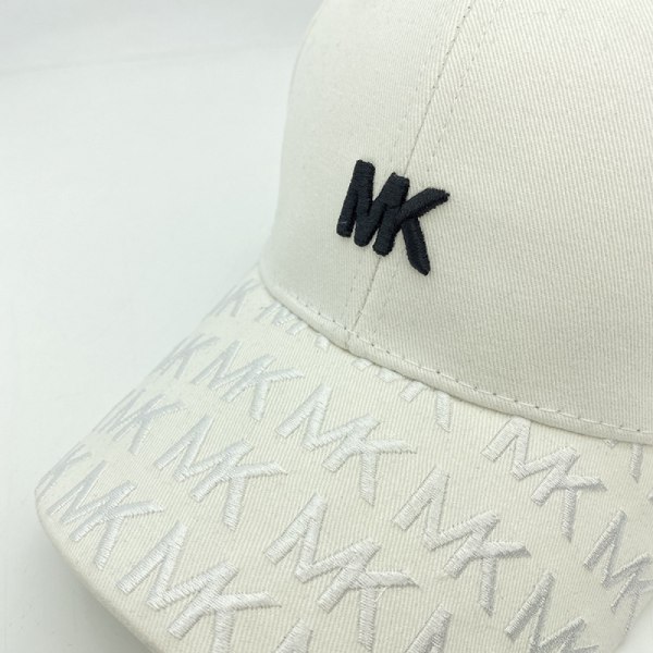 Dotpet Cap Dame MK Bokstav Broderi Myk Topp Vår Og Sommer Enkel Baseball Cap Menn(Svart)