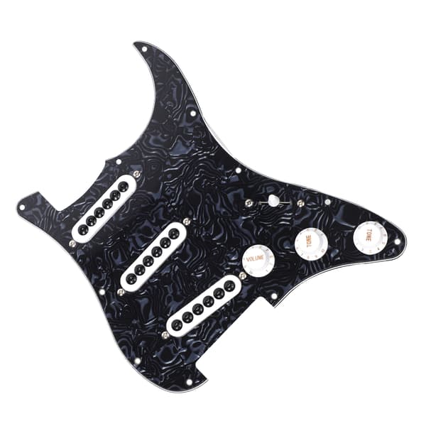 SSS Pole Justerbar Pickup Sort Perle Lastet Pickguard til ST Style Elektrisk Guitar
