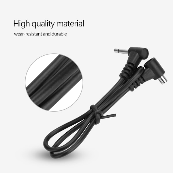 12-tums/30 cm lättviktig blixt PC-synkroniseringssladd 2,5 mm kontakt till hane PC-synkroniseringskabel