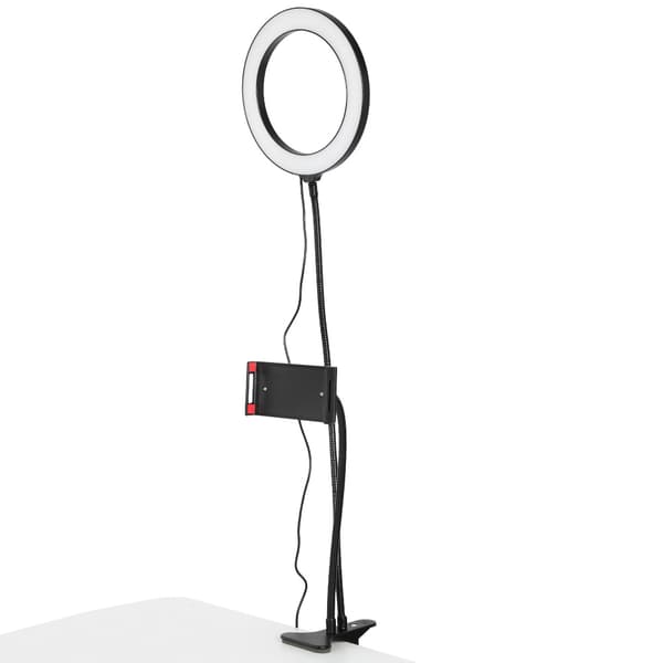 Universal justerbar Selfie Ring Light Fyldlys med støttebeslag Telefonclips til liveudsendelse