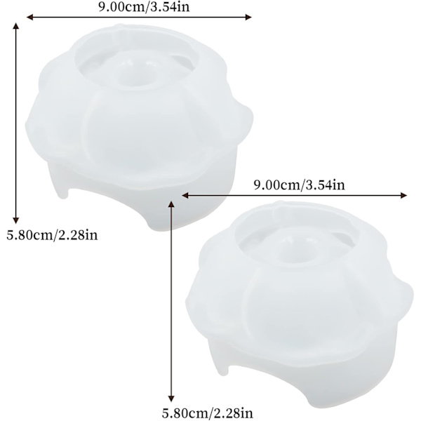 2 stk. Ringholder Harpiksform, Blomst Skål Silikonform til Epoxyharpiks, Ring Smykke Skål Pynt Beholder Holder Silikon Harpiks M ring holder