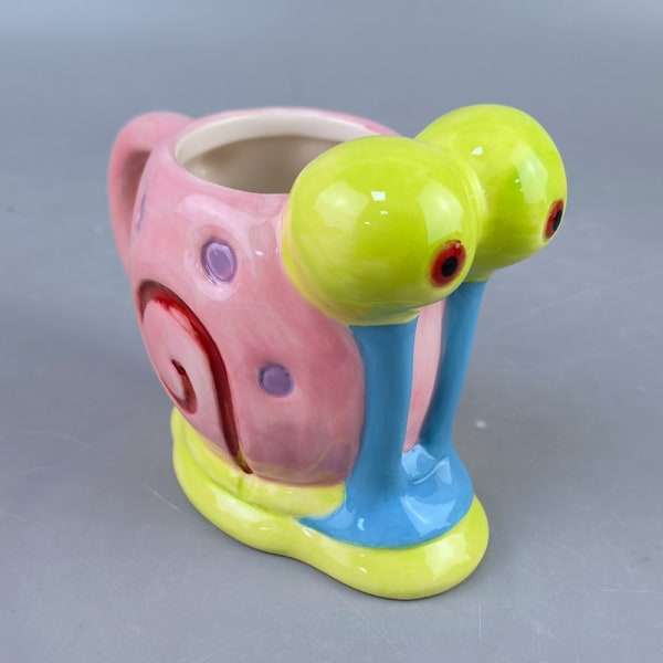 Liten snigel Silver Buffalo SpongeBob SquarePants 3D skulpterad keramisk mugg, mugg, barnvattenkopp, julklapp 400 ml (13 oz)