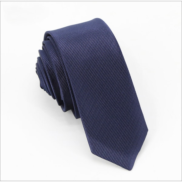 Klassisk massiv slips för män, marinblå