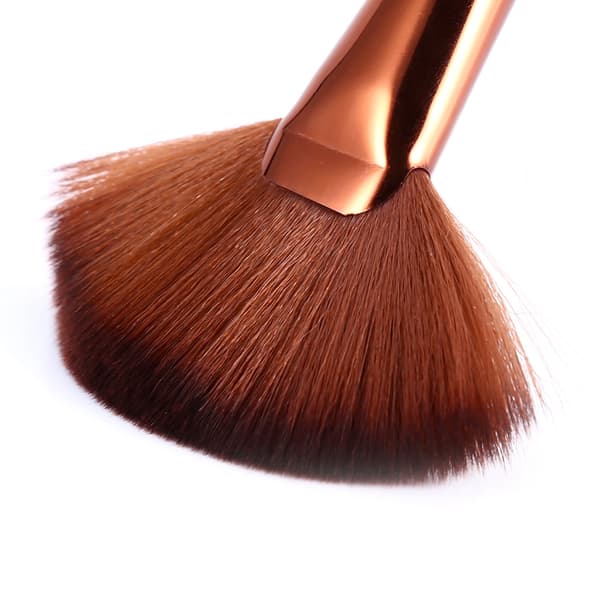 1 stk. Professionel pudderbørste sjov form ansigtskontur makeup kosmetisk værktøj (brun rød)