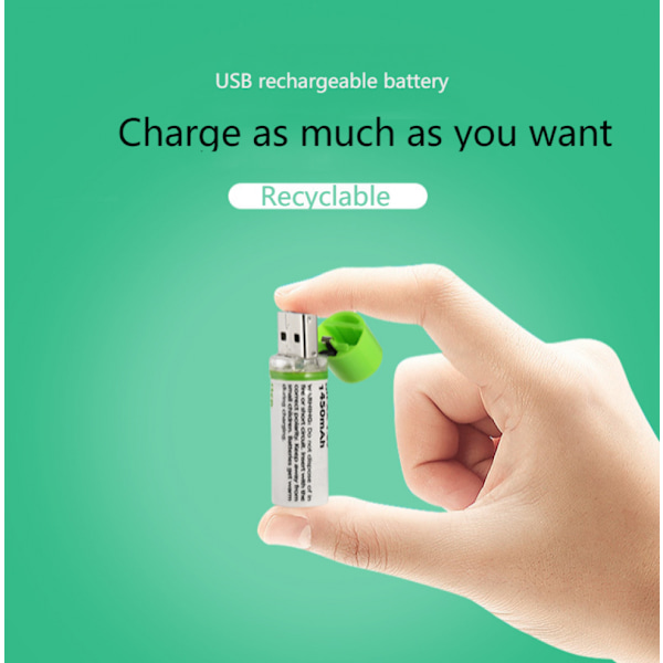 SAYTAY AA-latautuva akku 1450 milli, USB AA-latautuva akkukotelo ST-001