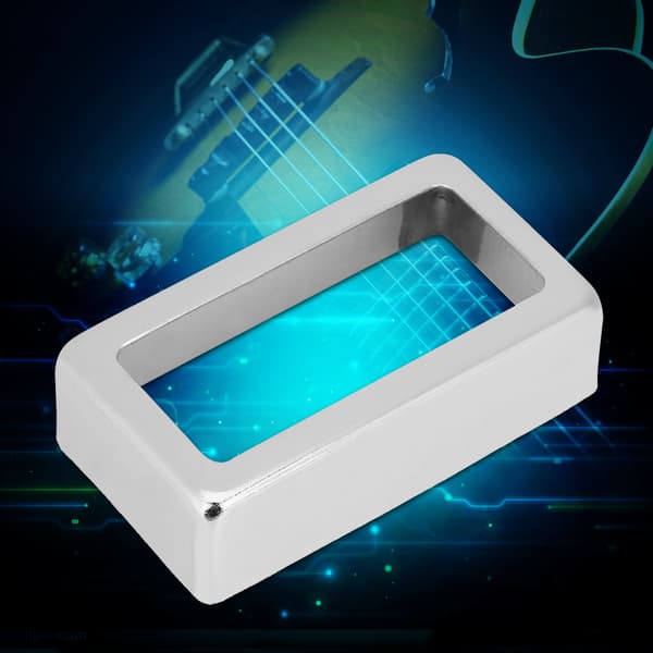 Öppen stil metallgitarr pickup fodral mässing humbucker lock för elgitarrer silver