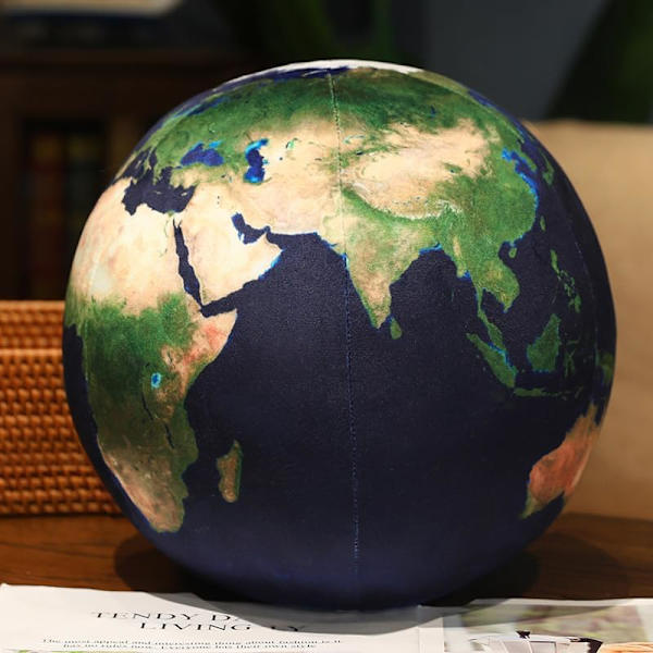 Ultrarealistisk 3D-Planet, Måne, Jord, Sol, Kudde Plyschleksaker, för Barn Tonåringar Vuxna, för Lärare och Föräldrar, Pedagogisk Leksak Dark Blue Earth