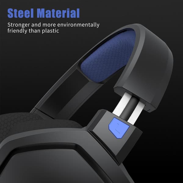 G06 Dubbla trådlösa spelheadset med mikrofon för PS5, PS4, PC, mobil, Switch: 2,4 GHz trådlöst + Bluetooth - 100 timmars batteri - 50