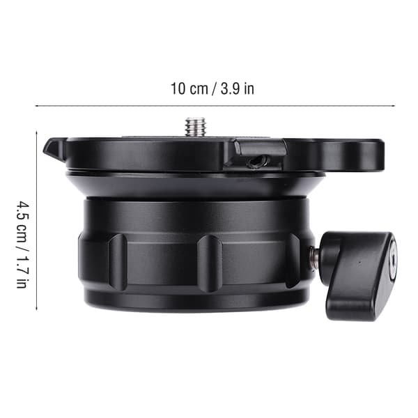 LB-60 Kraftig 12KG 1/4'' & 3/8'' Quick Release Plade Bobleniveau Stativ Kuglehoved
