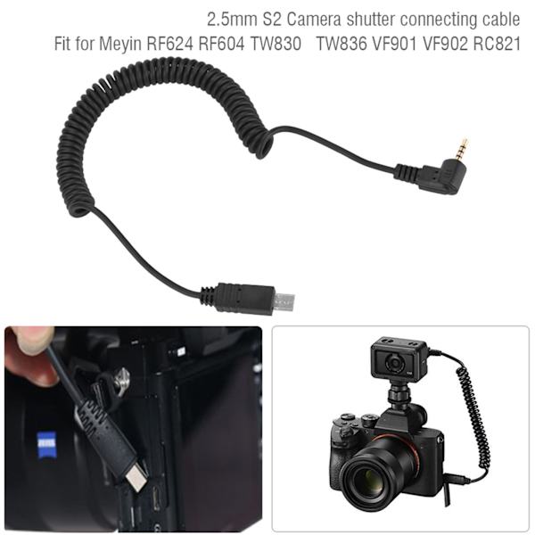 2,5 mm S2 fjärranslutningskabel för A7 A7R NEX‑3NL A6000 A58 HX300 RX100N