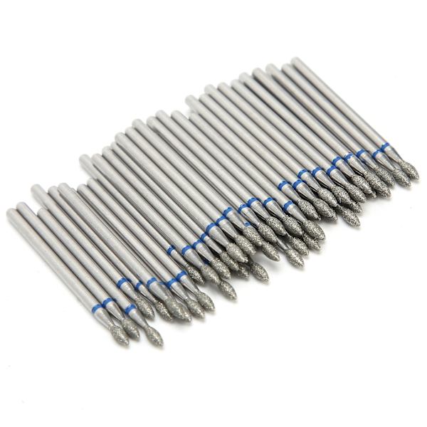 50 stk negleboremaskin bits neglepolering slipehodead erstatningstilbehør manikyrverktøy M‑2,3 mm / 0,09 tommer