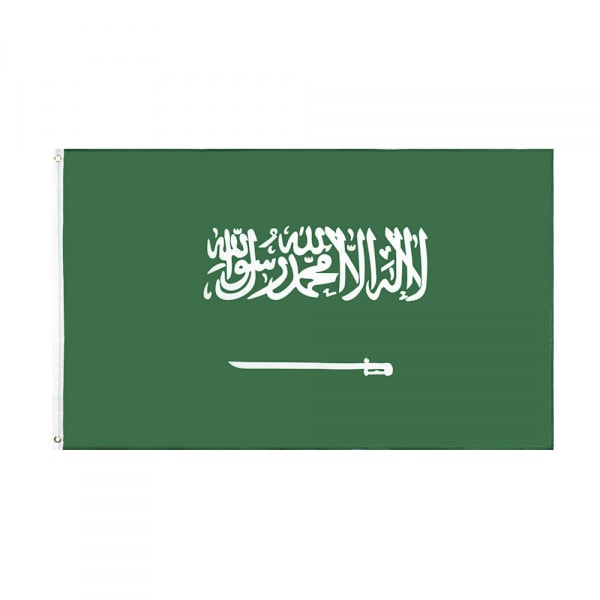 Saudiarabien Saudiarabisk flagga | 3x5 fot | Landsflagga, inomhus/utomhus, levande färger,