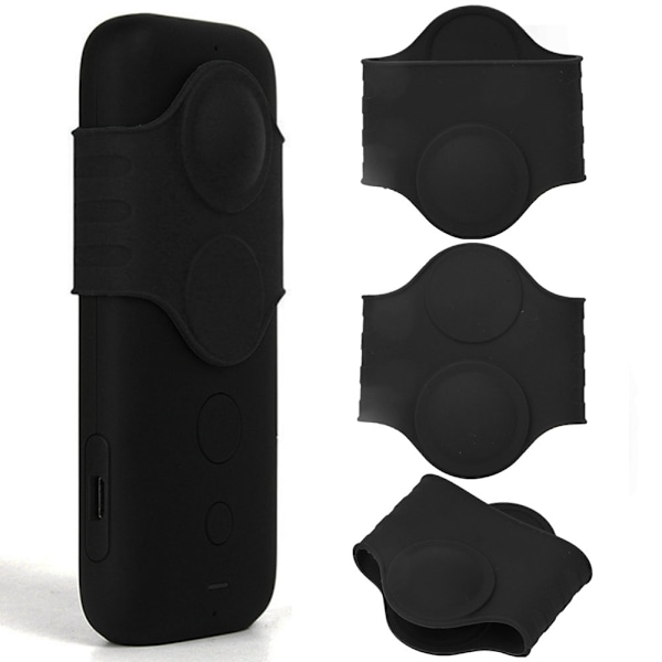 Sunnylife IST-BHT627 Panoramic Motion Camera Fisheye-objektiv Silikon Skyddande Fodral för Insta360 One X Svart