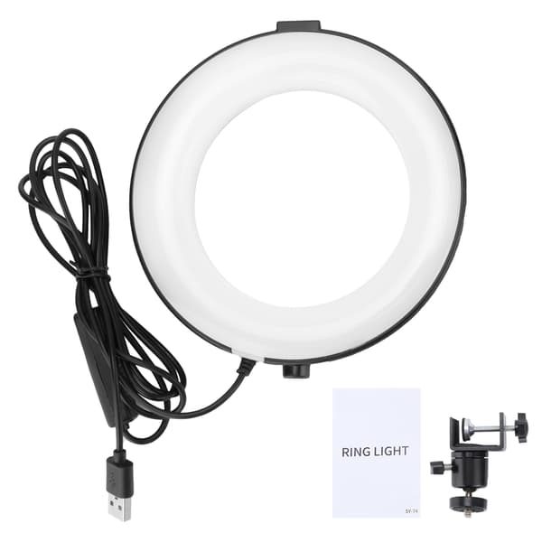 6in Ring Light med Klips Dæmpbar Laptop Videokonference Fyldlys til Livestream