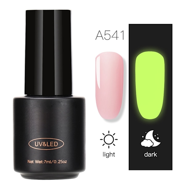 Luminous Nail Art UV Gel Hurtigfarget Soak Off Gel Polish Manikyrverktøy 8ml (A541)