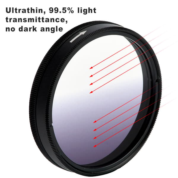 Universal gradueret farve neutral densitet linsefilter til OSMO/INSPIRE1 (gradient grå)
