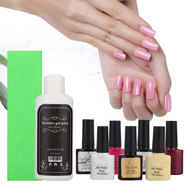 Professionellt DIY-set för nagellack i gelé med nagelkonstset, gelélackblock, manikyrverktyg