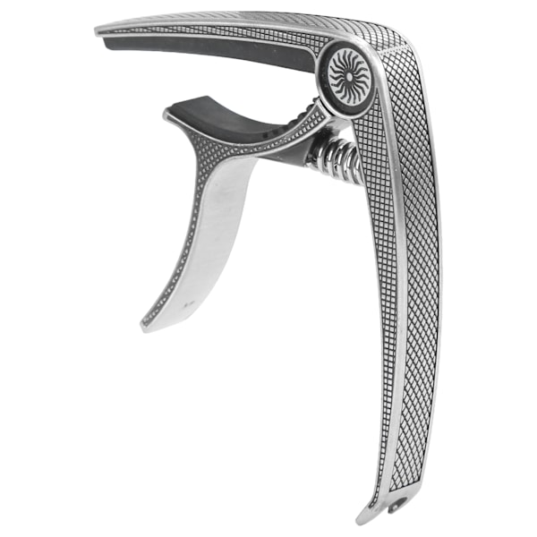 6-strängad akustisk capo med hög styrka i metall, universell capo för elgitarr för spel i silver