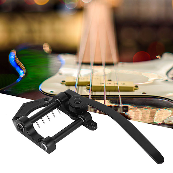Stjärtstycke Vibrato Brygga för SG/Tele/LP Flat Top Elektrisk Gitarr Tremolo SystemSvart