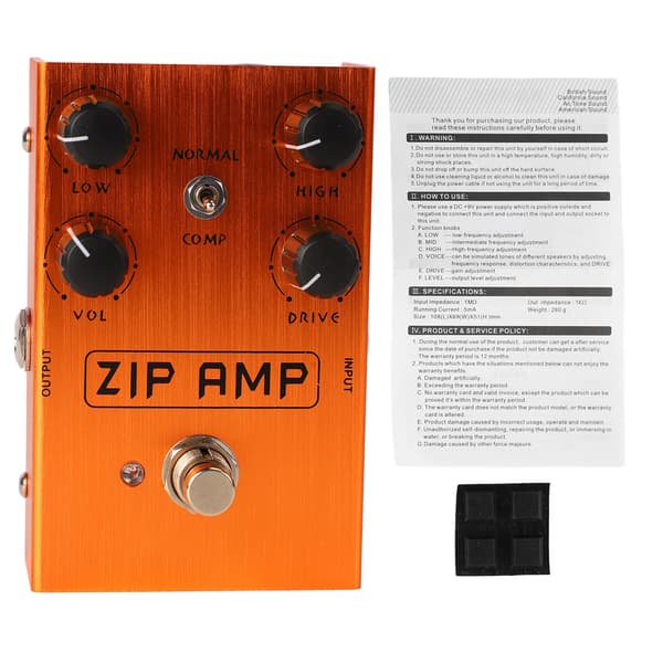 Elektrisk gitarr effektpedal för dist och overdrive AN 39 Orange