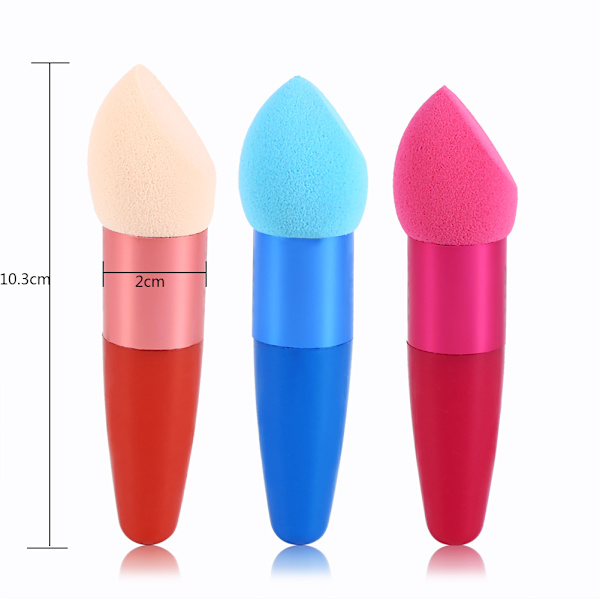 Fashion Makeup Blender Sponge Foundation Brushes Cosmetic Powder Puff & Canvas Bag(4#)