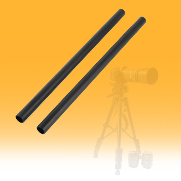 2 st 30 cm långa 15 mm dia DSLR-stänger för stångskenssystem Follow Focus med M12-gängor