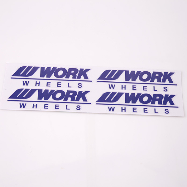 WORK modifierade navklistermärken WORK WHEELS navklistermärken för bilhjul stereo transparent (svart)
